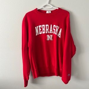 Nebraska Champion Crewneck. Size: M Color: Red